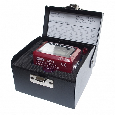 Ключ-адаптер динамометрический электронно-цифровой, 
1/2" 17-340 н/м. JTC-1471